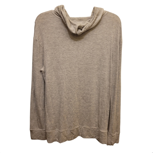 Jones New York Heather Gray Cowl Neck Sweatshirt Ties Size Small - Picture 2 of 12